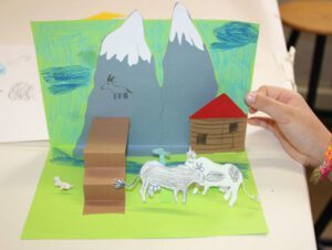 Pop-Up-Kreation aus Workshop Foto: Lindenau-Museum)