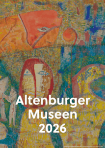Covermotiv des Jahreskalender (Gerhard Altenbourg, Janus und die Kinder der Zeit, 1955 (Detail), © Stiftung Gerhard Altenbourg/VG Bild-Kunst, Bonn 2025, Foto: Lindenau-Museum Altenburg)
