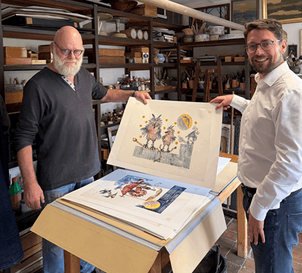 Besuch in der Werkstatt (Foto: F. Ebert, Stadt Altenburg)